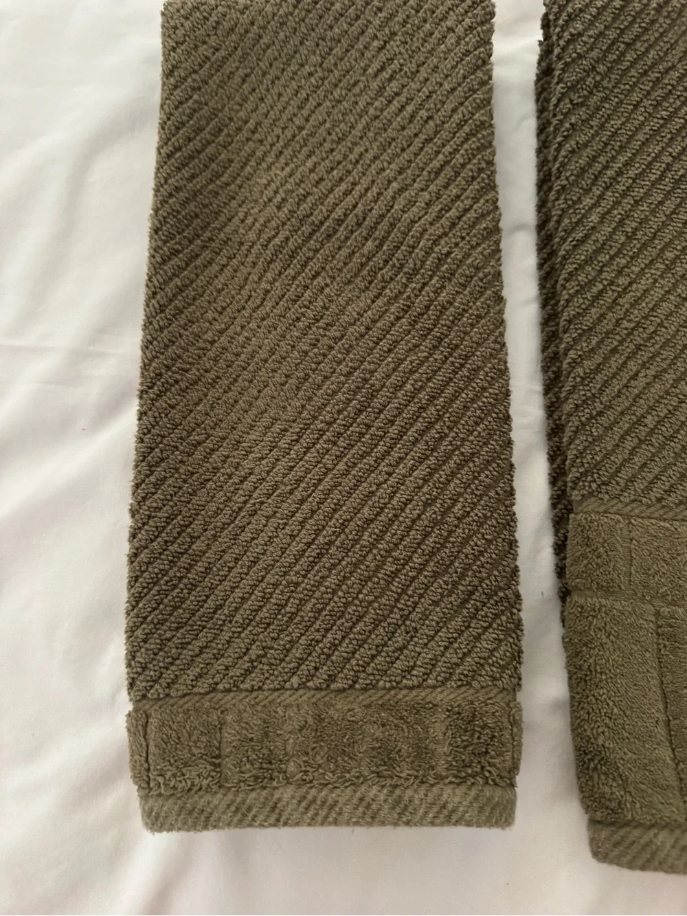 Vintage 2001 Premier by CTC Home Fashions Olive Green Hand Towels | Set of 2 (3)